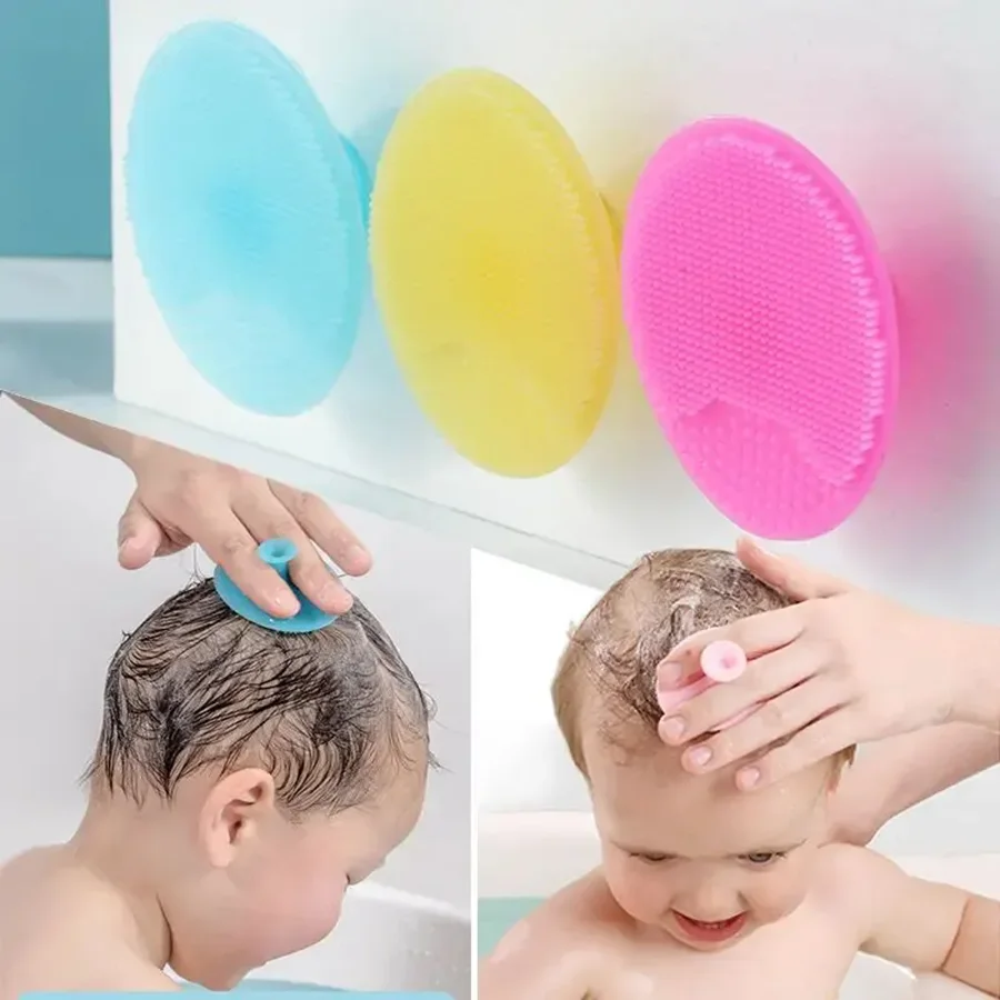 Hair Care Baby - シリコーンシャンプーブラシ赤ちゃん幼児入浴用ソフトシリコーン男の子子供シャワーブラシヘッド洗髪マッサージブラシワイプコーム