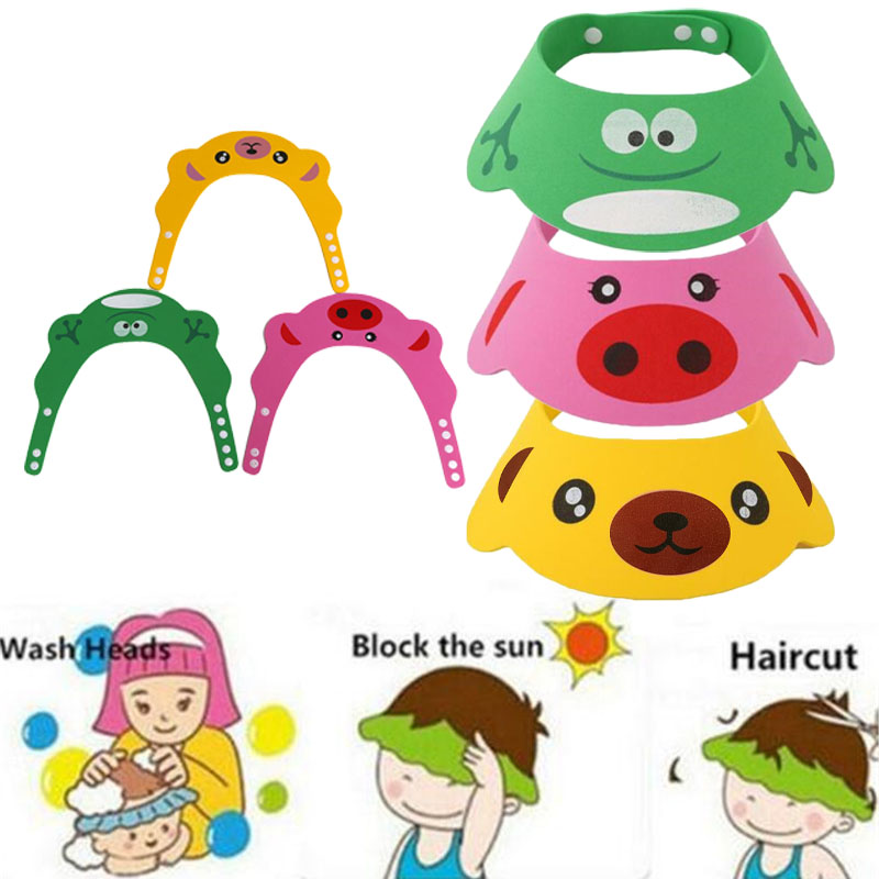 Hair Care Baby - 調節可能なベビーシャワーハット、幼児用キッズシャンプー入浴用シャワーキャップ、洗髪用ヘアシールド、直射防止バイザーキャップ、ベビーケア保護