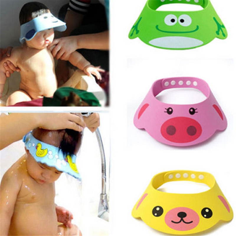 Hair Care Baby - 調節可能なベビーシャワーハット、幼児用キッズシャンプー入浴用シャワーキャップ、洗髪用ヘアシールド、直射防止バイザーキャップ、ベビーケア保護