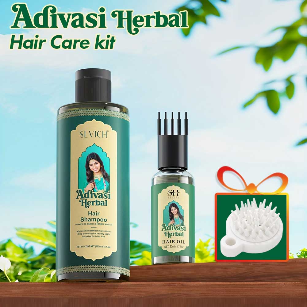 Hair Care India - SEVICH ハーブ育毛オイルセットアーユルヴェーダ高速発毛増粘血清インドアディヴァシ抗脱毛ヘアケアシャンプー