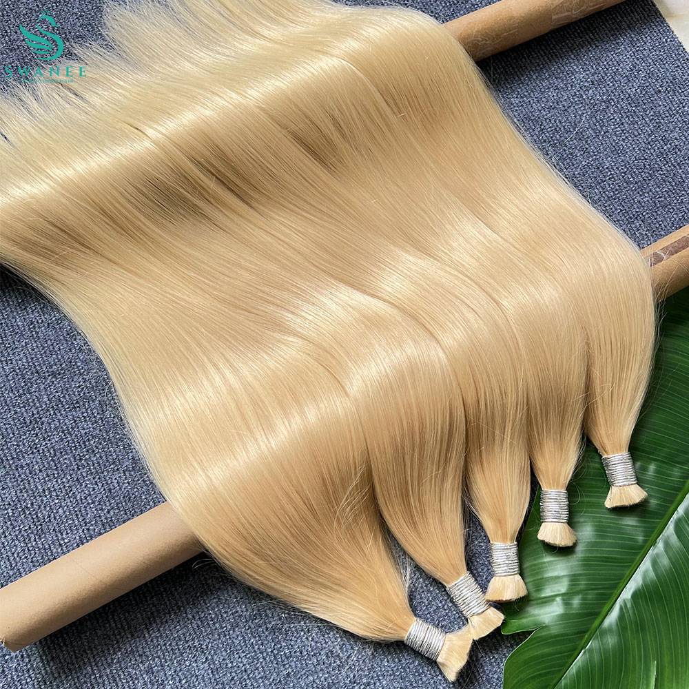 Hair Care Color - 100%人毛エクステ 613番 ノーウェフト ハニーブロンドヘア ベトナム産バージンヘア ストレートウィービングヘア