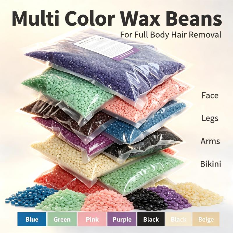 Hair Care Color - マルチカラーハードワックスビーンズ 無痛脱毛ワックス ストリップ不要 脱毛ビーズ 女性用 家庭用