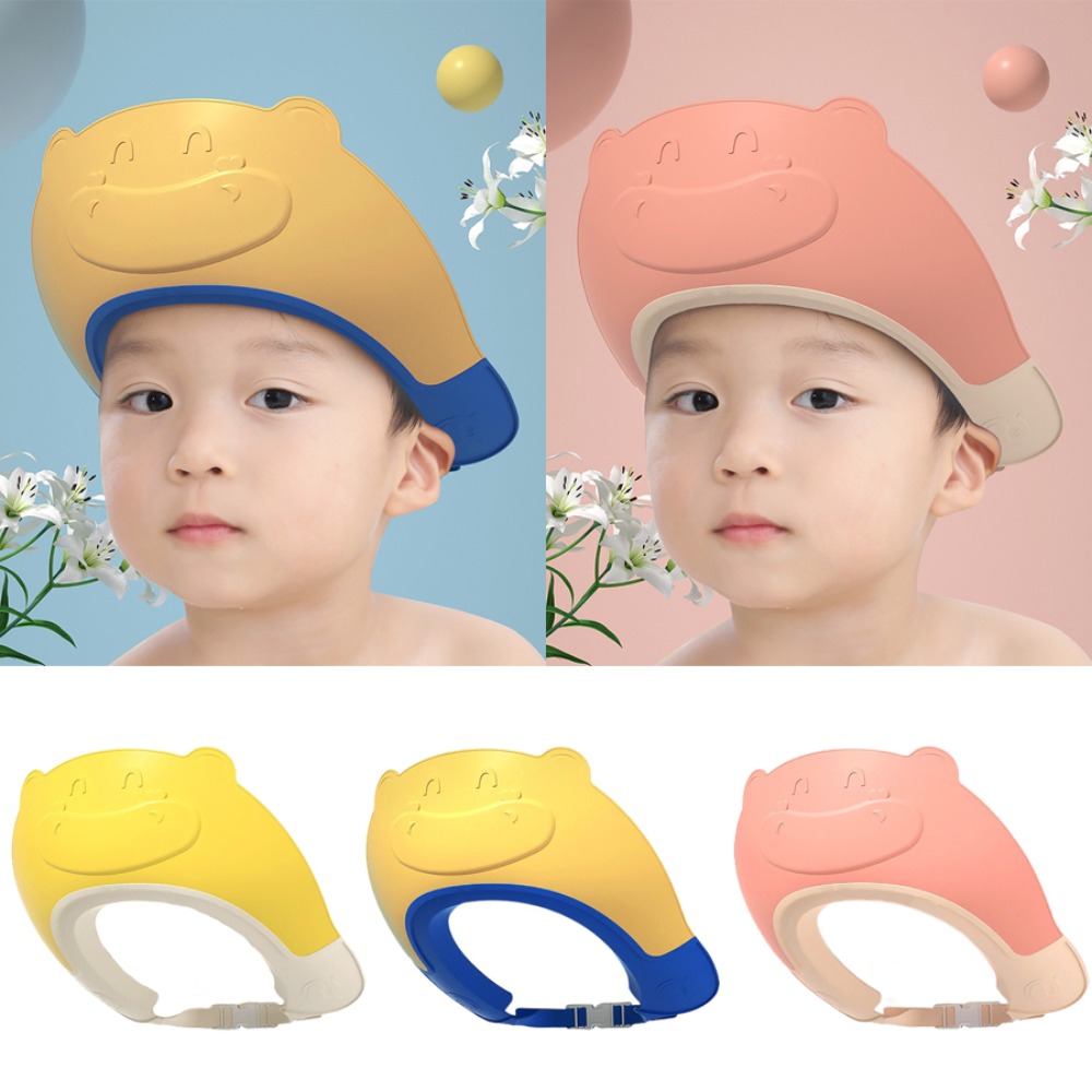 Hair Care Baby - シャンプーアーティファクト ベビーシャワーキャップ 耳保護 入浴用ヘアウォッシュハット 安全調整可能 バスヘッドカバー