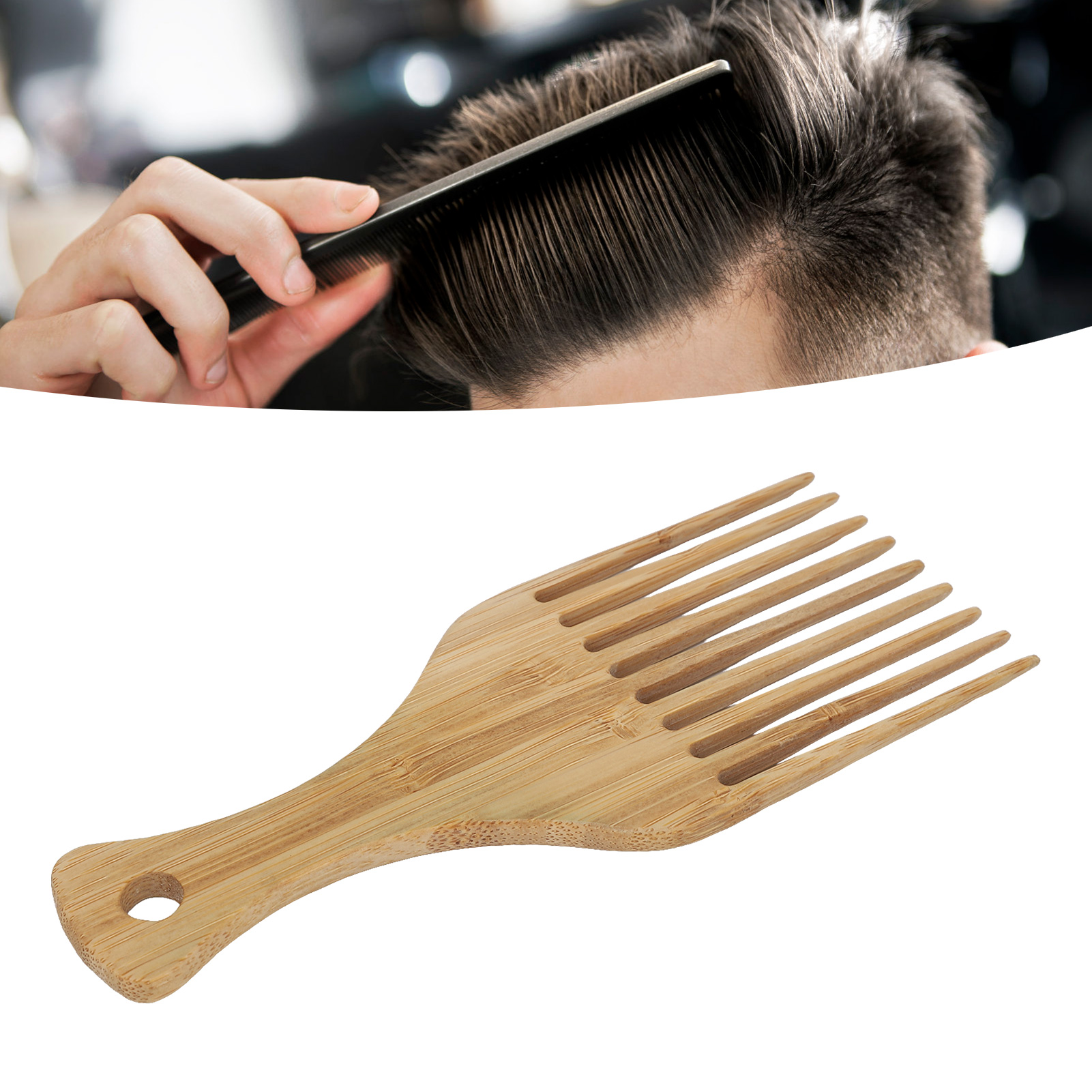 Afro Pick Comb - アフロ-ヘアコーム,広い頭皮マッサージ,編みこみのかつら,サロンでの使用