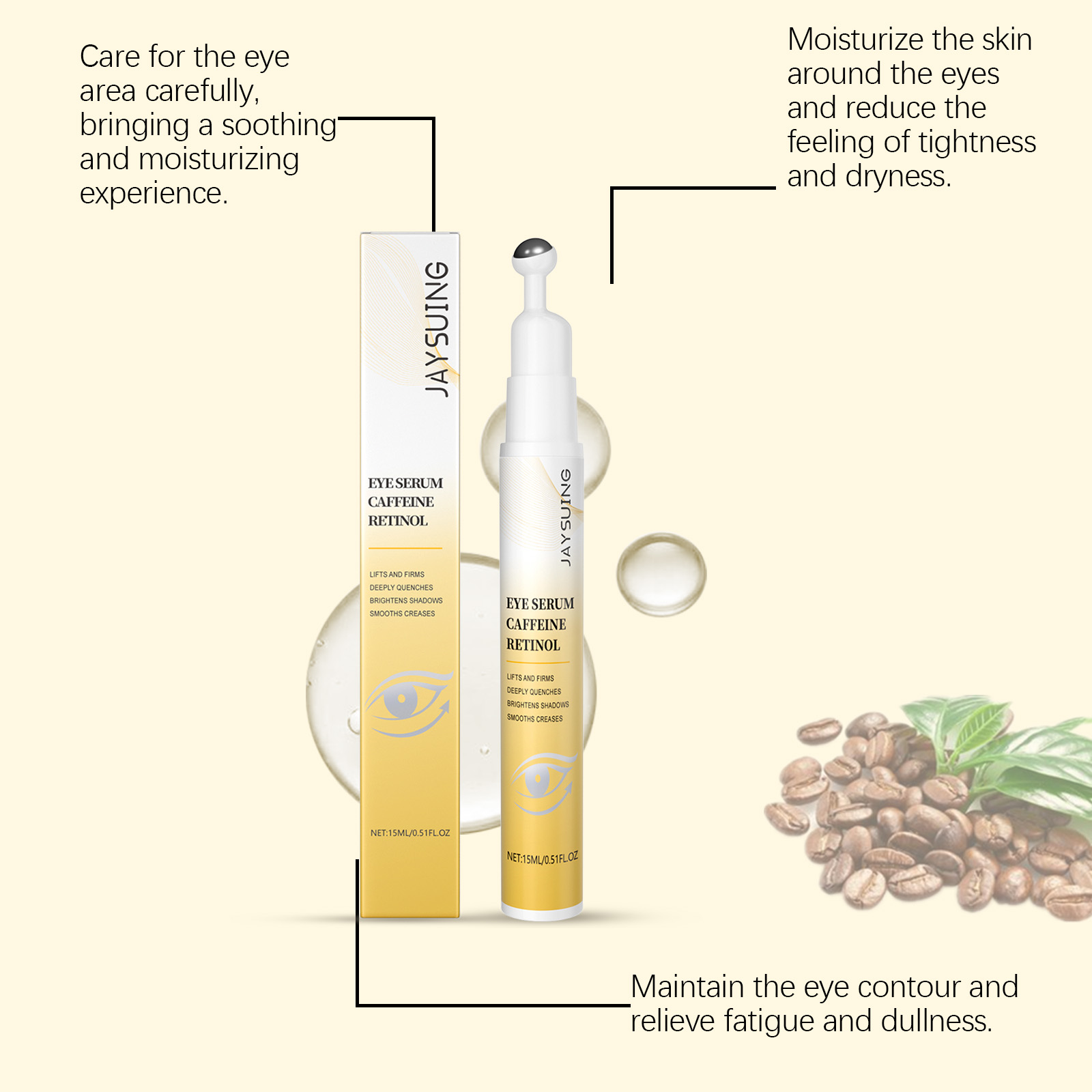 レチノールアイセラムローラー、クマ、むくみ、しわ、引き締め、 - The Ordinary Serum Hyaluronic Acid のレビューと価格