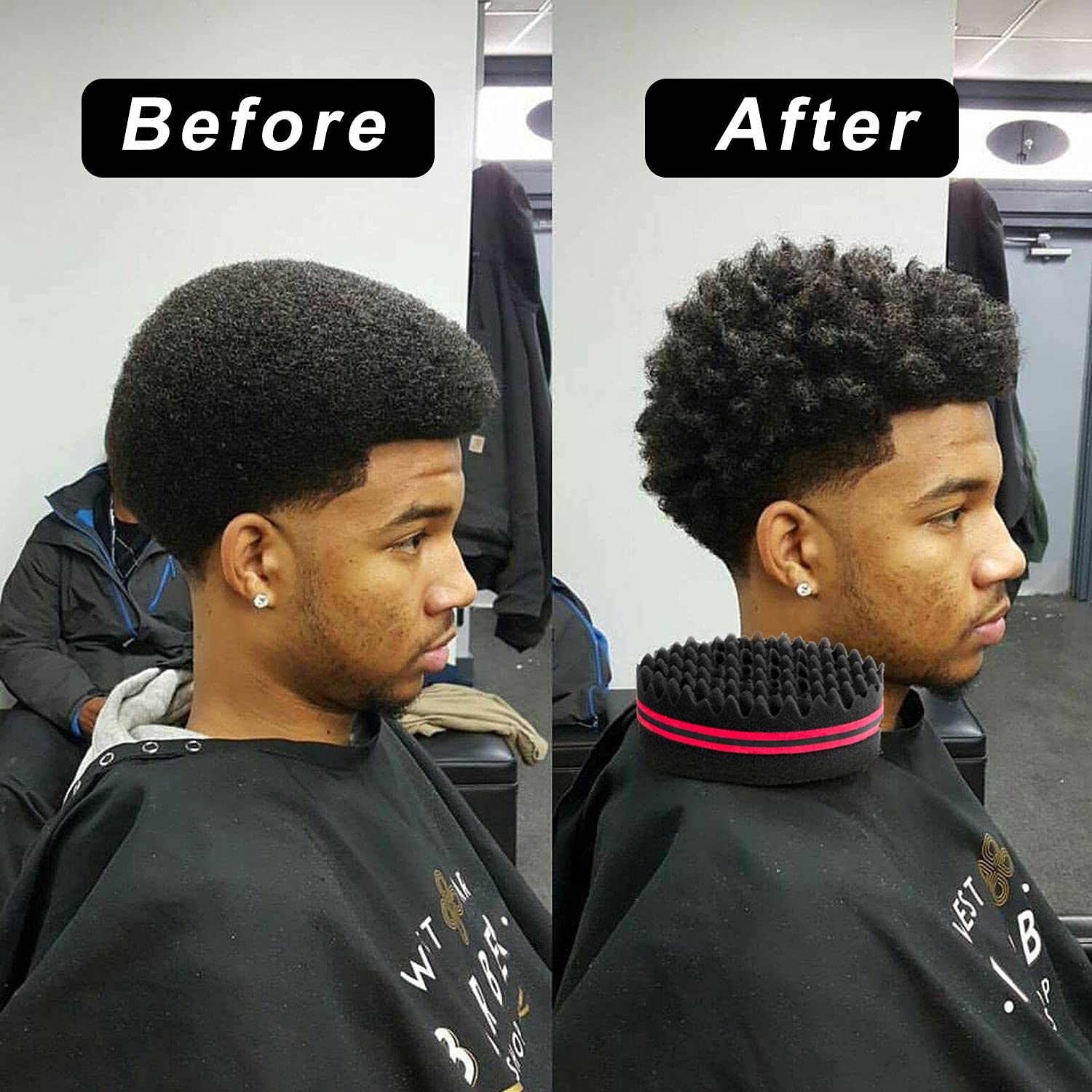 プロ仕様のアフロヘアケアセット（男性用）、カーリーヘア用ツイ - Afro Pick Comb のレビューと価格