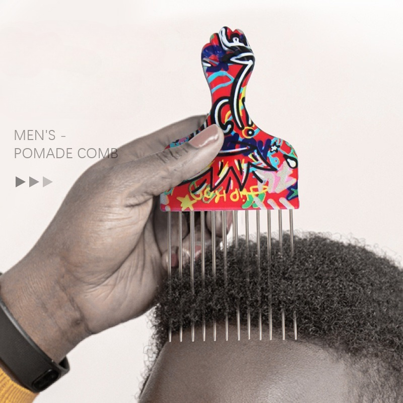 2個入りプロフェッショナルサロンアフロコーム＆スチールピック - Afro Pick Comb のレビューと価格