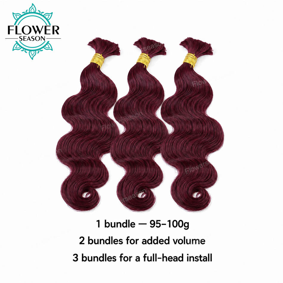 バルク人毛編組ボディ波状ダブル描画色 30 27 99J バ - Hair Care Color のレビューと価格