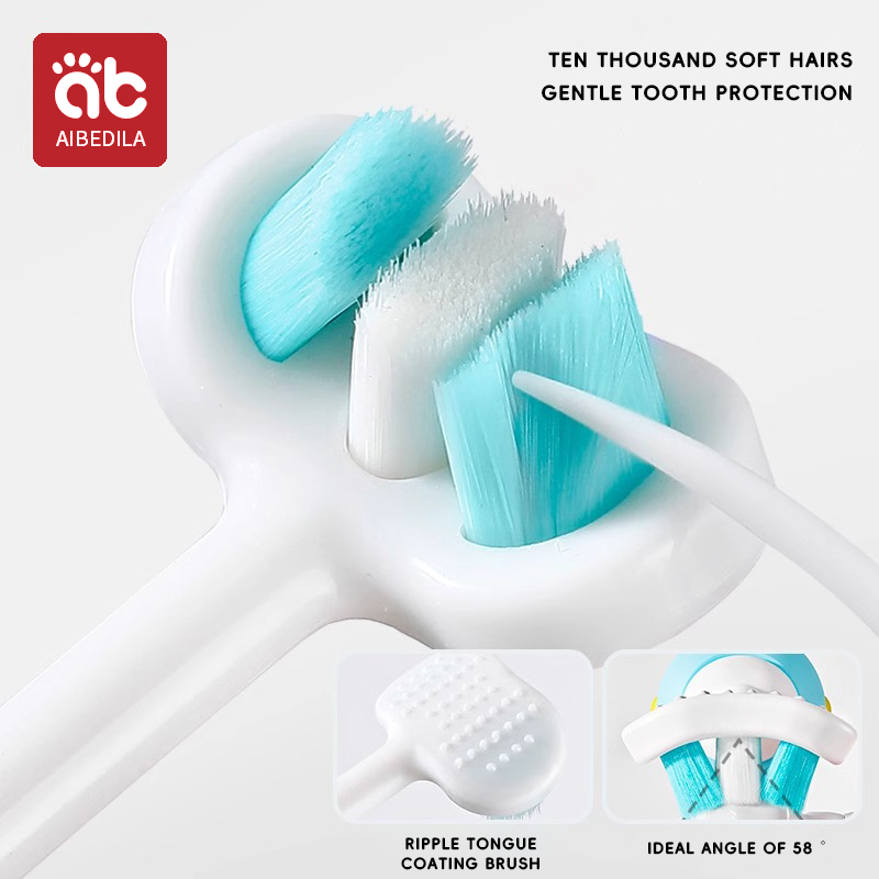 3Dステレオ3面歯ブラシ,超微細,柔らかい髪,赤ちゃん用,舌 - Hair Care Baby のレビューと価格