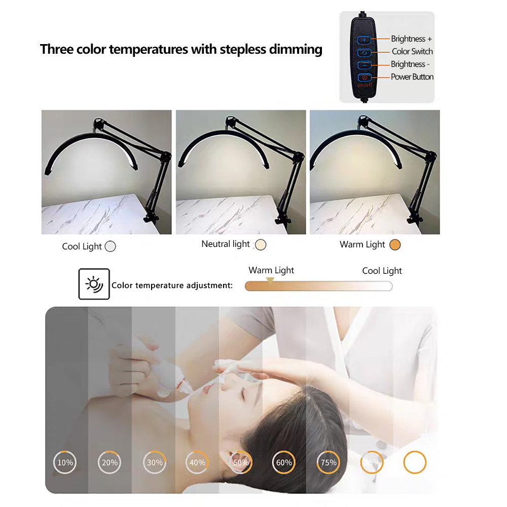 クランプ式フィルライト、角度調整可能、美容サロン、スキンケア - Hair Care Color のレビューと価格