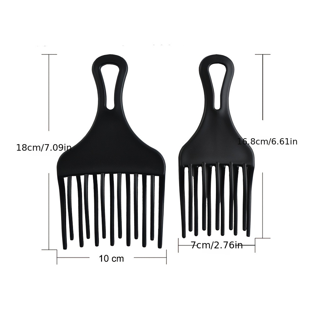 幅広歯ブラシピックコームフォークヘアブラシインサートヘアピッ - Afro Pick Comb のレビューと価格