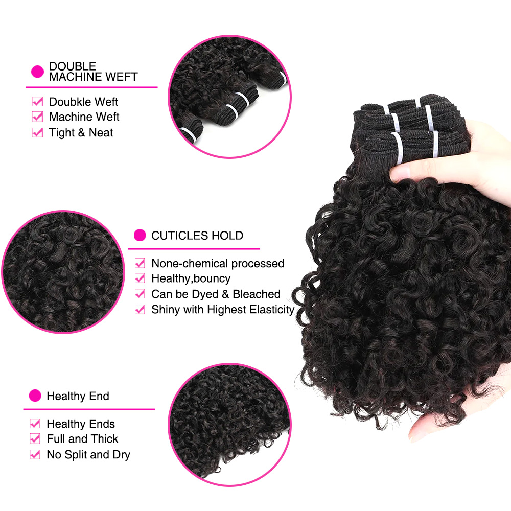 12Aピクシーカールバンドル、弾むアフロ縮れ毛カーリーヘア、 - Hair Care Women のレビューと価格