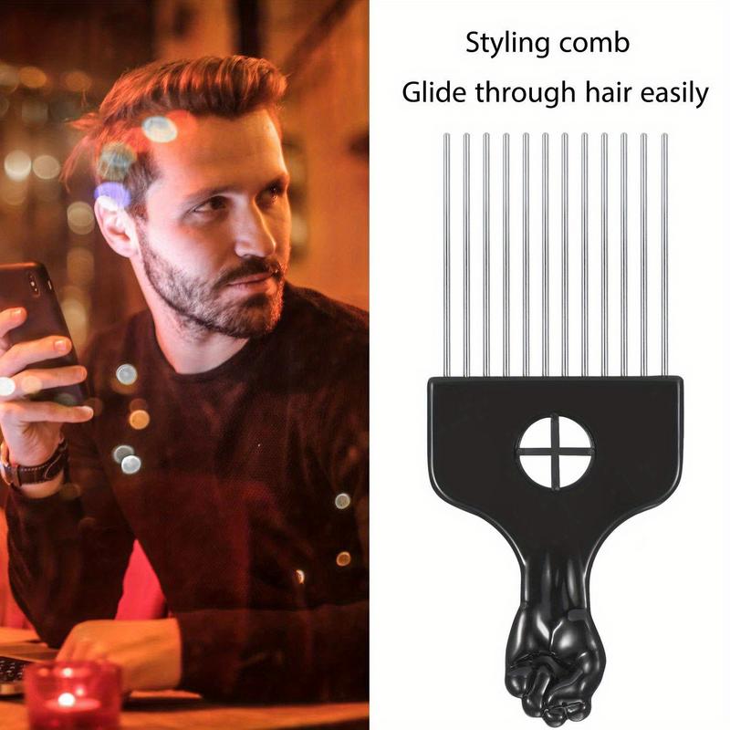 2個入りメタルアフロピックコーム、女性男性用ウィッグ、ブレイ - Afro Pick Comb のレビューと価格