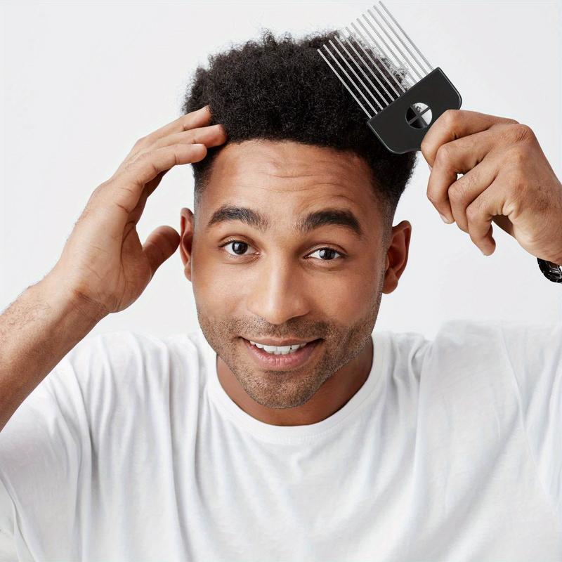 2個入りメタルアフロピックコーム、女性男性用ウィッグ、ブレイ - Afro Pick Comb のレビューと価格