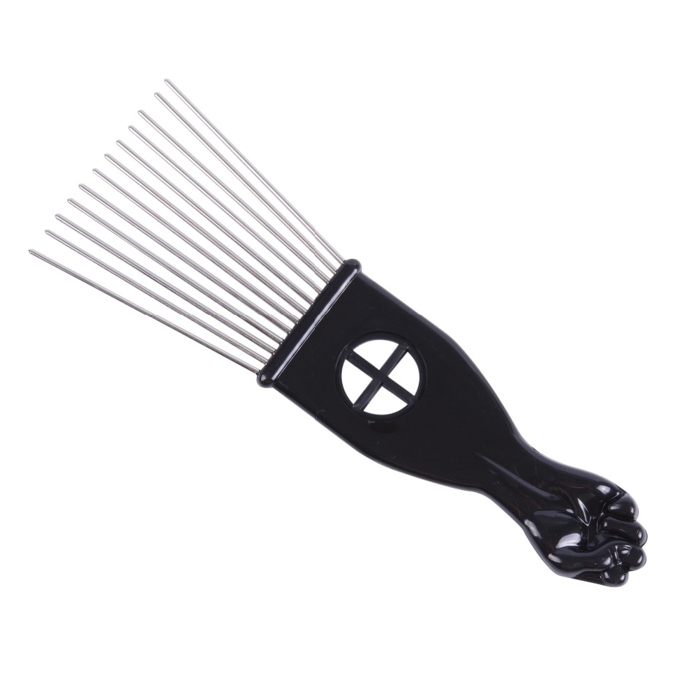 ブラックメタルのアフリカ系アメリカ人の毛の櫛,サロンで使用す - Afro Pick Comb のレビューと価格