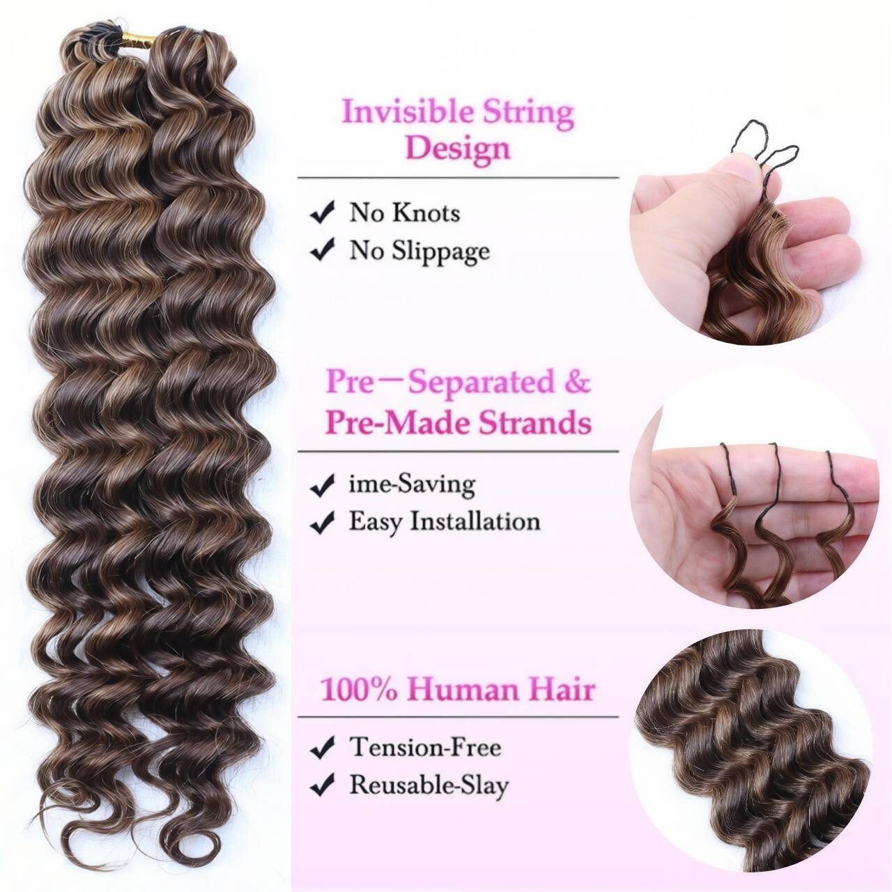 4/27ディープウェーブ インビジブルノット クロシェ バル - Hair Care Color のレビューと価格