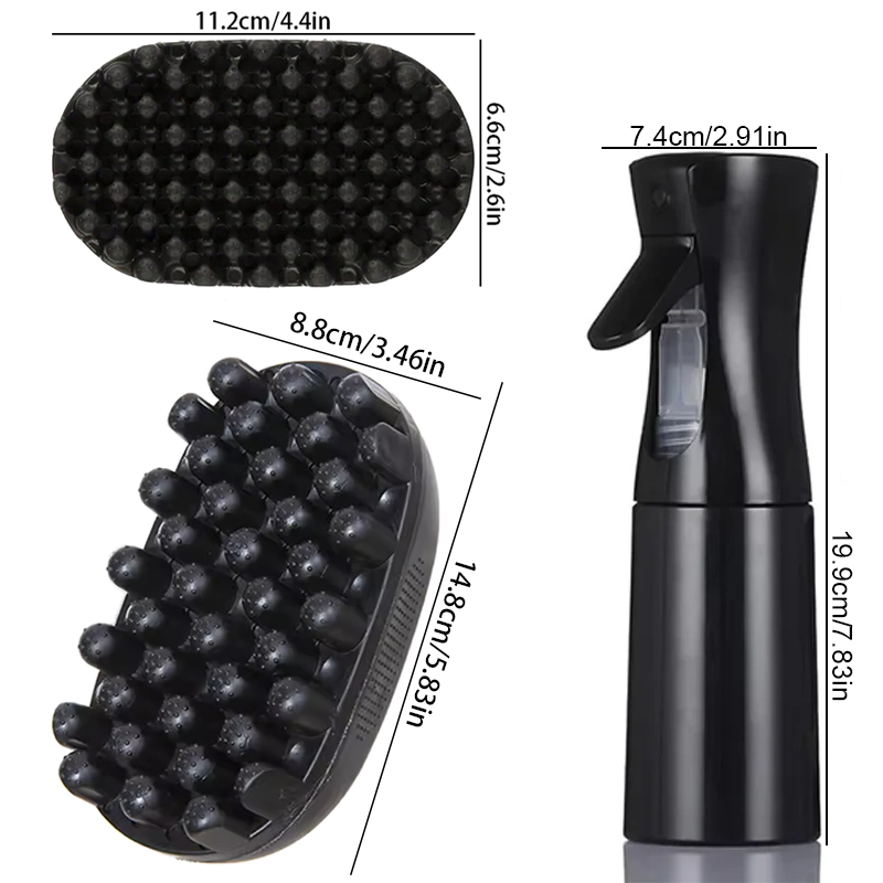 2個セット カールヘアスポンジツイストブラシ スプレーボトル - Afro Pick Comb のレビューと価格