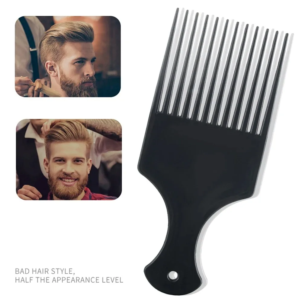 幅広歯ブラシピックコームフォークヘアブラシインサートヘアピッ - Afro Pick Comb のレビューと価格