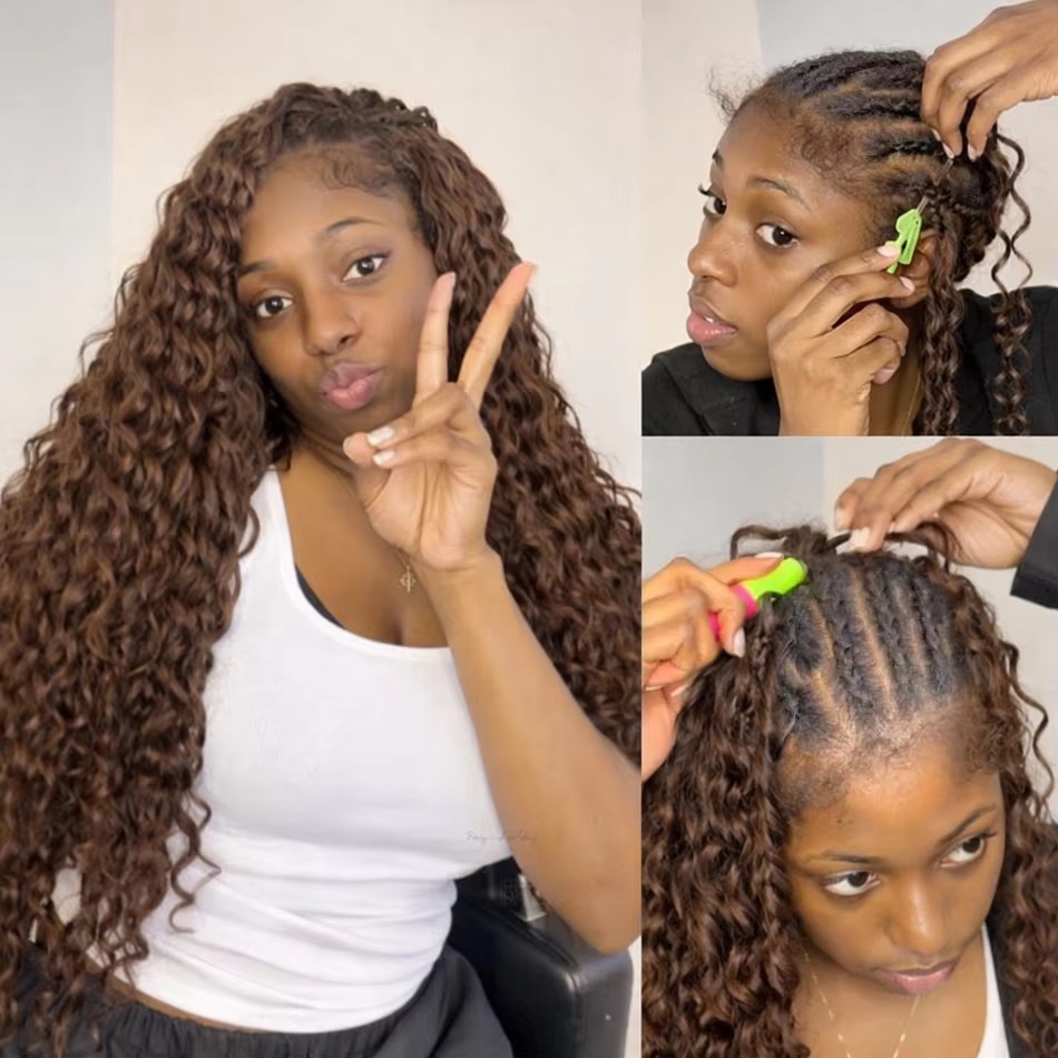 スマイルガール ディープウェーブ クロシェ人毛エクステ #  - Crochet Braiding Hair のレビューと価格