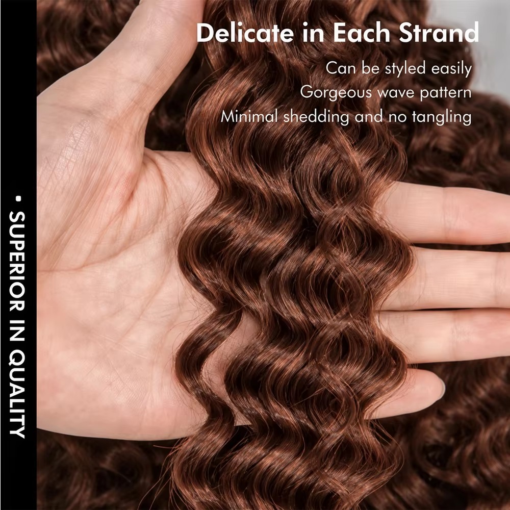 スマイルガール ディープウェーブ クロシェ人毛エクステ #  - Crochet Braiding Hair のレビューと価格