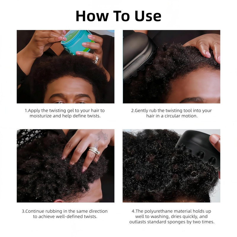シリコンマジックツイストヘアブラシ＆アフロピックコームセット - Afro Pick Comb のレビューと価格